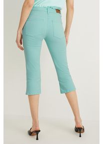 C&Amp;A Capri jeans-mid waist-slim fit, Groen, Maat: 42