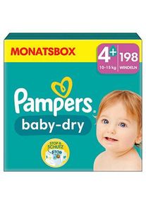 Pampers® Windeln baby-dry™ Monatsbox Größe Gr.4 (10-15 kg) für Babys und Kleinkinder (4-18 Monate), 198 St.