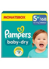 Pampers® Windeln baby-dry™ Monatsbox Größe Gr.5 (12-17 kg) für Babys und Kleinkinder (4-18 Monate), 168 St.