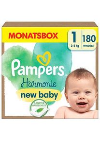 Pampers® Windeln Harmonie™ Größe Gr.1 (2-5 kg) für Neugeborene (0-3 Monate), 180 St.