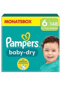Pampers® Windeln baby-dry™ Monatsbox Größe Gr.6 (13-18 kg) für Kids und Teens (4-12 Jahre), 148 St.