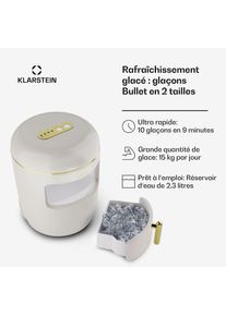 Klarstein - Machine à glaçons pour le camping la restauration ou à la maison mini machine à glaçons rapide petite machine à glaçons professionnelle