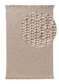 benuta Pure Wollteppich Velma Beige 120x170 cm - Naturfaserteppich aus Wolle