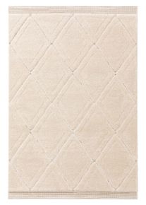 benuta Nest Hochflorteppich Aimee Cream/Beige 140x200 cm - Berber Teppich