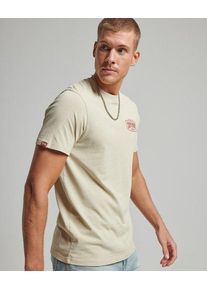 Superdry Men's Vintage Workwear T-Shirt mit Schriftzug Beige - Größe: Xxl