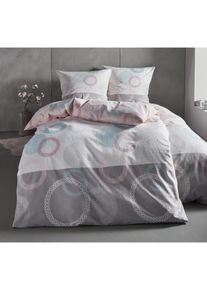 Ympyräkuvioinen pussilakanasetti, beige, 1x 135/200 cm, 1x 80/80 cm, 100% puuvilla, bonprix