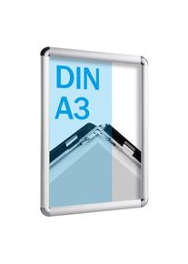 Cadre clic-clac A3 standard argent | 25 mm | rond, aluminium
