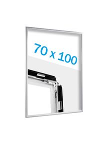 Cadre clic-clac B1 standard argent | 25 mm | En onglet, aluminium