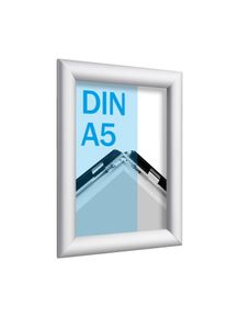 Cadre clic-clac A5 standard argent | 25 mm | En onglet, aluminium