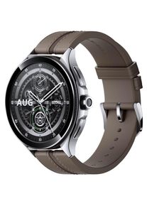 Smartwatch Xiaomi Watch 2 Pro, Bluetooth, Silver Case Brown, Leather Strap