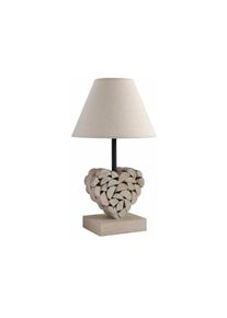 Lampe Charme Romantique Bois Bois Naturel Seynave Carlita