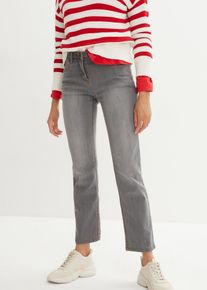 bonprix Dżinsy Straight High Waist, ze strethem szary 42