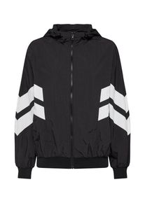 Urban Classics, Damer, Overgangsjakke 'Crinkle Batwing', Sort / Hvid, Størrelse L