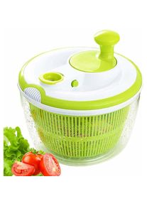 Récipient à salade de conception rapide pour sécher et égoutter la salade et les légumes, grande capaCôté 5 l, passe au lave-vaisselle (vert) Fei Yu