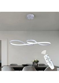 Greelustr - Moderne lustre en acrylique à led pour salle à manger, réglable en intensité 3000K-6000K, télécommande pour régler la couleur et la