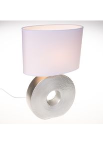 Honsel Landelijke tafellamp wit met staal - Ollo