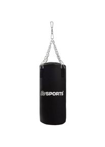 Scsports - Sac de Boxe - Suspendu, Rempli, pour Adultes, 15 kg, 60 cm, avec Suspension à Chaîne, Mousqueton, Noir - Punching Bag, Kickboxing, mma,