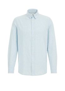 WE Fashion Koszula dla mężczyzn jasnoniebieski / biały Rozmiar XS