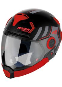 Nolan N30-4 VP Parkour, modulaire helm , kleur: Mat Rood/Grijs/Zwart , maat: L