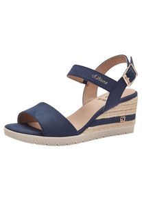 s.Oliver Dames Sandaal beige / donkerblauw 36