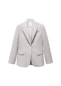 Mango Dames Blazers 'Malibu' grijs / wit 32