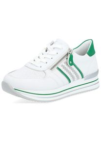 Remonte Dames Sneakers laag groen / zilver / wit 44
