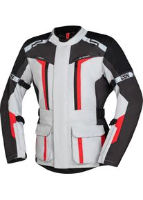 iXS Evans 2.0, textile jacket waterproof , color: Light Grey/Black/Grey/Red , size: L