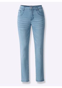 Dames 7/8-jeans met pasvormpas in blue-bleached ,maat 36, WITT, 81% Katoen, 17% Polyester, 2% Elastan