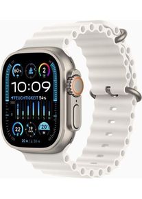 Apple Watch Ultra 2 (2023) | GPS + Cellular | silber | Ocean Armband weiß