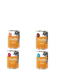 24x400g Gevogelte- en Vispannetje Gemengd Gevogelte Pakket Smilla Kattenvoer Nat