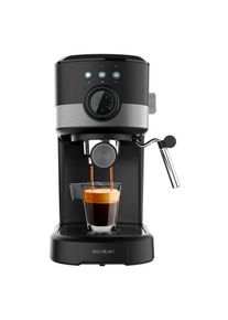 Cecotec - Cafetière Express Power Espresso 20 Pecan Pro. 1100 w, Technologie ForceAroma de 20 bars, Vaporisateur Orientable, Bras Double, Plateau