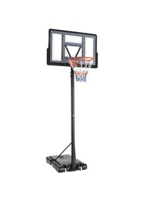 Panier de basketball d'extérieur - Hauteur réglable de 135 à 305 cm - Avec paroi arrière de 110 x 71 cm - Convient pour adultes, adolescents,