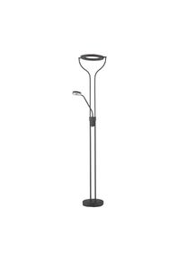 Fischer und Honsel LED-Stehlampe Davos, schwarz, Höhe 180 cm, 2-flg., CCT