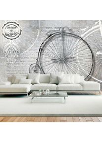 Artgeist Papier peint vélos vintage en n&b - 100 x 70 cm - Noir et blanc