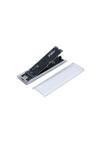 divers Boitier transparent sans outil pour SSD M.2 NVMe et M.2 SATA sur USB-C 10G (ECF-924625)