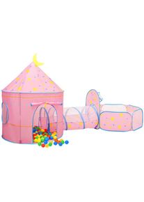 Tente de jeu pour enfants avec 250 balles 301 x 120 x 128 cm rose - Rose