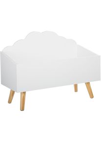 Coffre à jouets nuage Blanc 58x28xh. 45.5 cm - Blanc