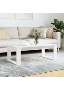vidaXL - Table basse blanc brillant 102x50x35 cm bois d'ingénierie