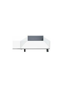 Panneau acoustique l 140 cm pour bureaux bench - Arch gris bleu - fixation aluminium - Maxiburo - Aluminium