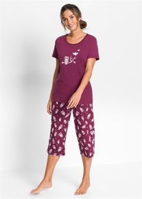 Lyhythihainen capripyjama, petrooli, 36/38, 100% puuvilla, bonprix