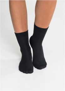 Lapset Basic-sukat (10 paria/pakkaus) luomupuuvillalla, musta, 39-42, bonprix