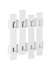 Livetastic Wandgarderobe , Weiß , Holzwerkstoff , 64x81x4 cm , Garderobe, Garderobenpaneele, Wandgarderobe