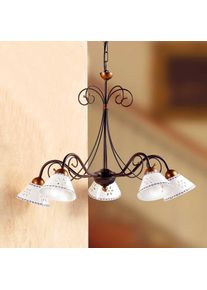 Ceramiche Romantic LIBERTY hanging light, 5-bulb