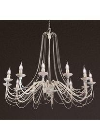 Orion Rustic country style chandelier Antonina, 12-light