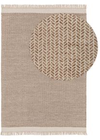 benuta Pure Wollteppich Kim Beige 80x120 cm - Naturfaserteppich aus Wolle