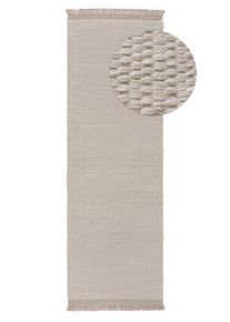 benuta Pure Wollteppich Lana Cream 70x200 cm - Naturfaserteppich aus Wolle