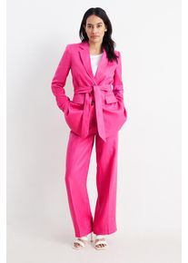 C&Amp;A Business-Leinenhose-High Waist-Straight Fit, Pink, Taille: 34