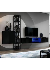 Paris Prix - Ensemble Meuble Tv Design switch Vi 270cm Gris & Noir