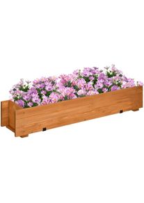 Balconnière jardinière suspendue violette bois de sapin