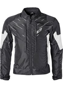GMS-Moto Kasai, Tekstiljakke Vandtæt , farve: Sort/Hvid , størrelse: 5XL
